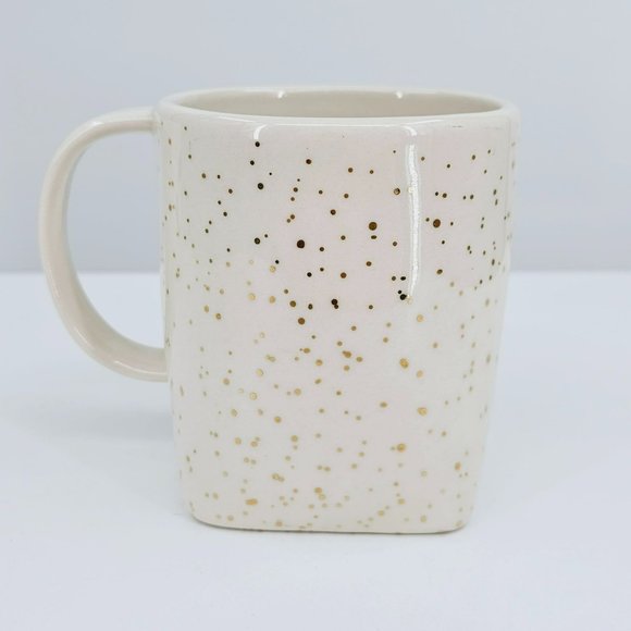 Anthropologie Mug Gold Glitter Gilded Shape Monogrammed C Coffee Tea Cocoa Cup - Picture 7 of 11